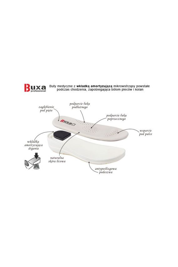 Obuwie medyczne Buxa model Profesional MED11 granatowe + biała podeszwa-7