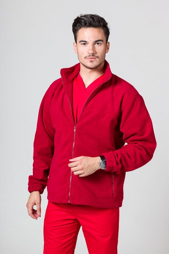 Bluza polarowa męska Malfini Fleece Jacket czerwona-1