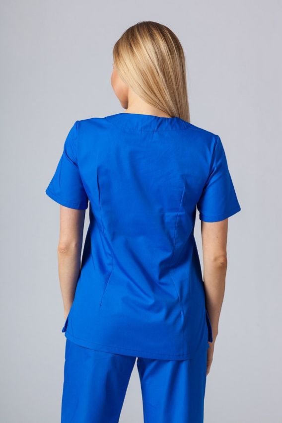 Bluza medyczna damska Sunrise Uniforms Basic Light królewski granat-2