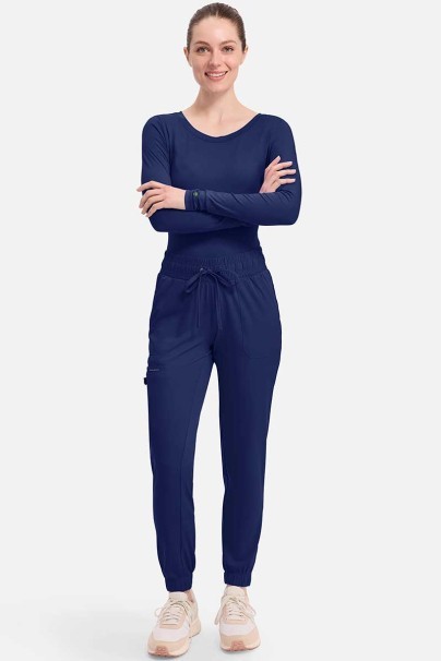 Spodnie medyczne damskie Healing Hands Renee jogger ciemny granat-2