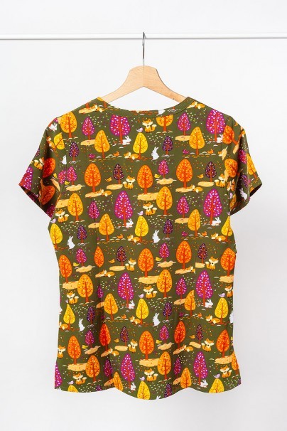 Kolorowa bluza damska Maevn Prints leśni przyjaciele-2