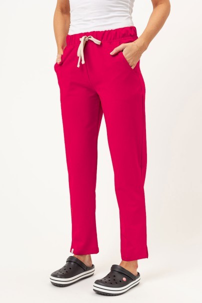 Komplet medyczny Sunrise Uniforms Premium (bluza Aura, spodnie Pride) malinowy-5