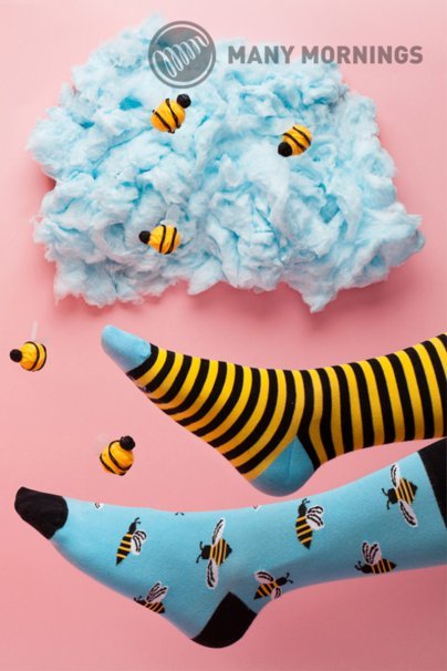Kolorowe skarpetki Bee Bee - Many Mornings-2