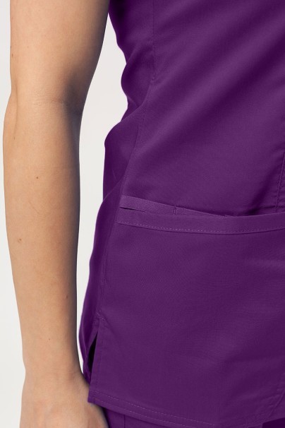 Bluza medyczna damska Cherokee Revolution Mock bakłażanowa-4