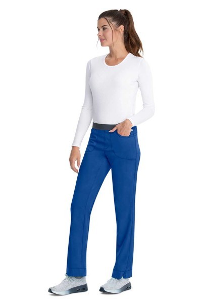 Spodnie medyczne damskie Cherokee Infinity Slim Pull-on granatowe-2