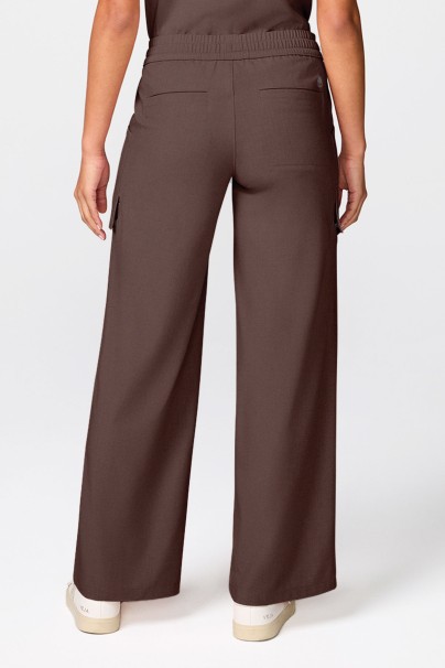 Spodnie medyczne damskie Healing Hands Quest Wide Leg Petite brązowe