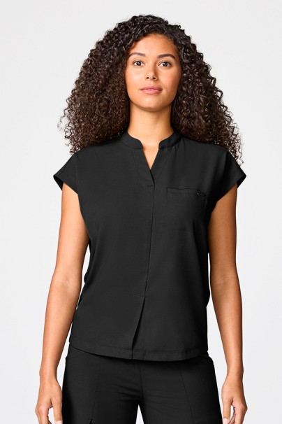 Bluza medyczna damska Healing Hands Quest Mandarin Collar czarna