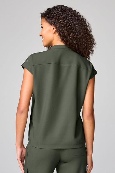 Bluza medyczna damska Healing Hands Mandarin Collar oliwkowa