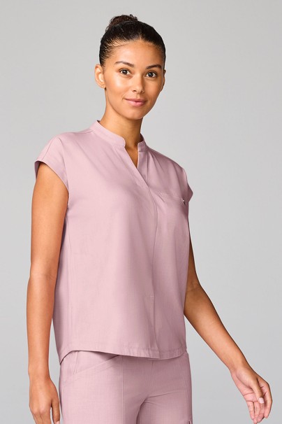 Bluza medyczna damska Healing Hands Mandarin Collar perłowy róż
