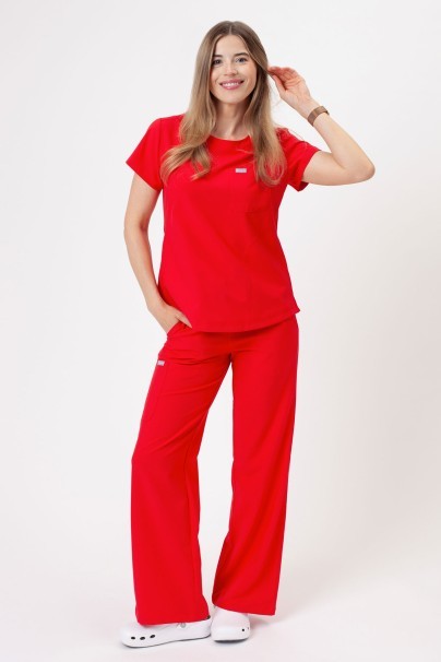 Bluza medyczna damska Maevn Momentum Round Neck czerwona