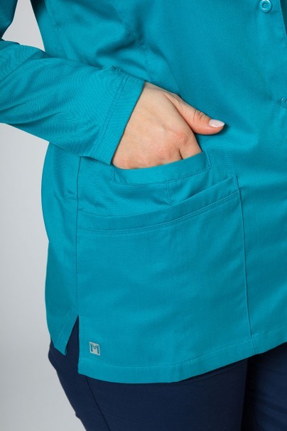 Bluza medyczna damska rozpinana Maevn Matrix Neck Snap morski błękit-7