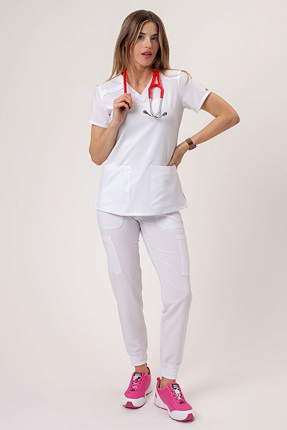 Spodnie medyczne damskie Dickies EDS Essentials Mid Rise jogger białe