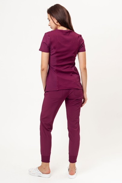 Spodnie medyczne damskie Cherokee Infinity Mid Rise jogger wiśniowe-8