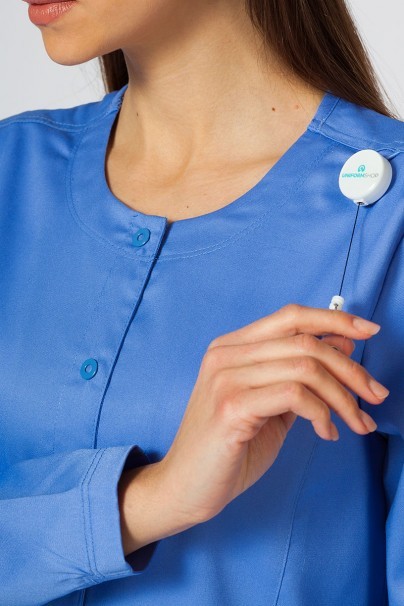 Bluza medyczna damska rozpinana Maevn Matrix Neck Snap klasyczny błękit-4