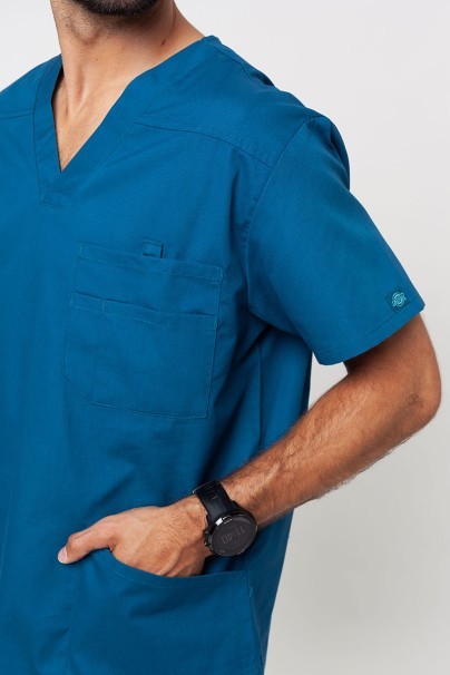 Bluza medyczna męska Dickies EDS Signature Men V-neck karaibski błękit-3