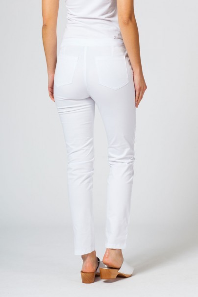 Spodnie medyczne damskie Sunrise Uniforms Slim (elastic) białe-2