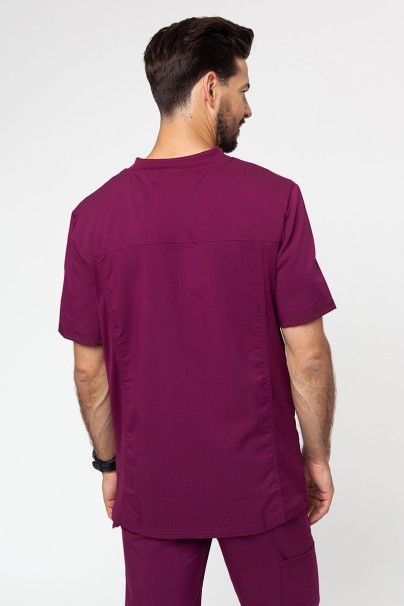 Bluza medyczna męska Dickies Balance Men V-neck wiśniowa-1