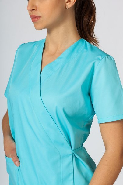 Fartuszek/bluza damska wiązana Sunrise Uniforms aqua-2