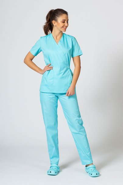 Fartuszek/bluza damska wiązana Sunrise Uniforms aqua-5