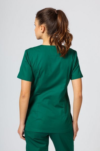 Bluza medyczna damska Sunrise Uniforms Basic Light butelkowa zieleń-1
