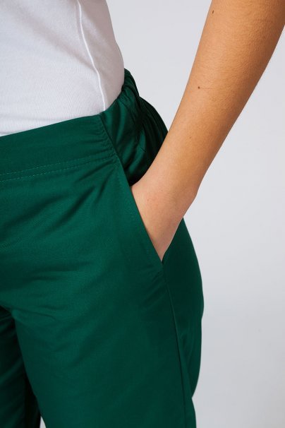 Spodnie medyczne damskie Sunrise Uniforms Basic Regular butelkowa zieleń-2