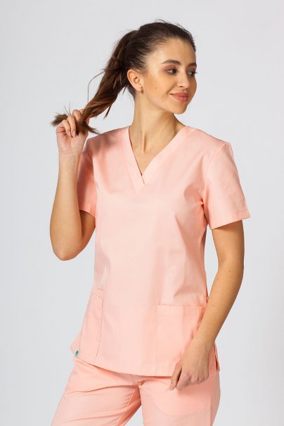 Komplet medyczny damski Sunrise Uniforms Basic Classic (bluza Light, spodnie Regular) łososiowy-2