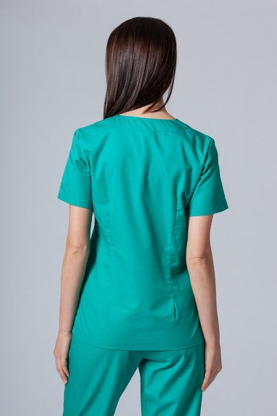 Komplet medyczny damski Sunrise Uniforms Basic Classic (bluza Light, spodnie Regular) zielony-3