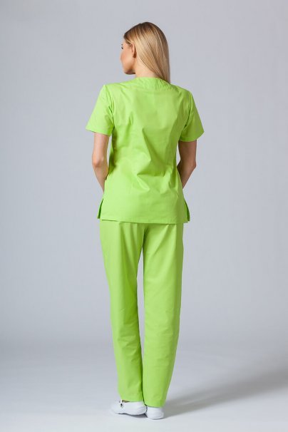 Komplet medyczny damski Sunrise Uniforms Basic Classic (bluza Light, spodnie Regular) limonkowy-1