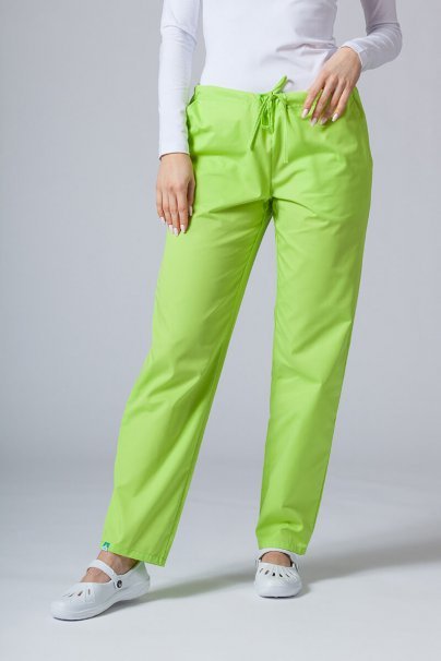 Komplet medyczny damski Sunrise Uniforms Basic Classic (bluza Light, spodnie Regular) limonkowy-6