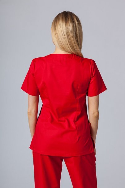 Komplet medyczny damski Sunrise Uniforms Basic Classic (bluza Light, spodnie Regular) czerwony-3