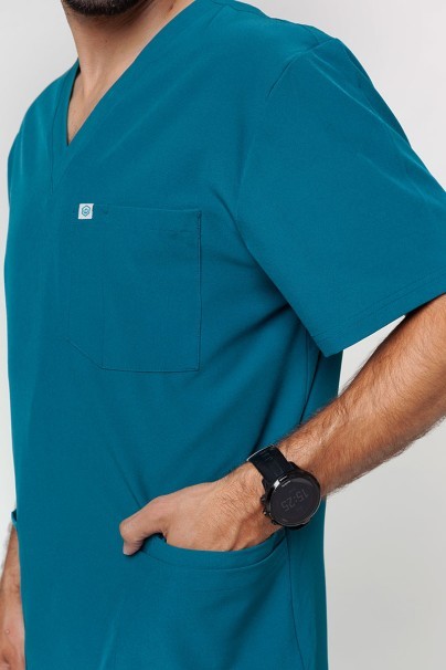 Bluza medyczna męska Uniforms World 309TS™ Louis karaibski błękit-3