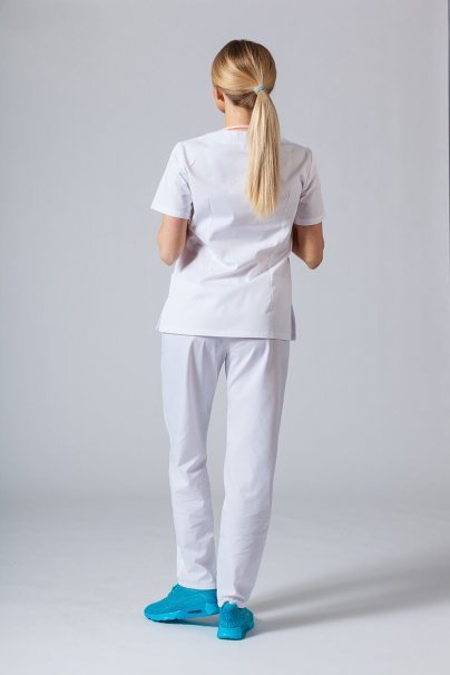 Komplet medyczny damski Sunrise Uniforms Basic Classic (bluza Light, spodnie Regular) biały-1