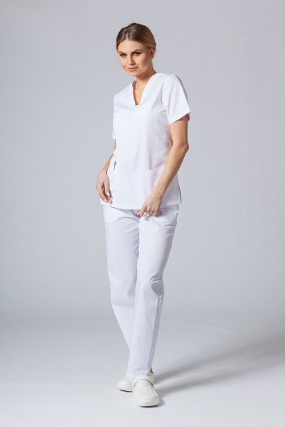 Komplet medyczny Sunrise Uniforms biały (z bluzą taliowaną)-2