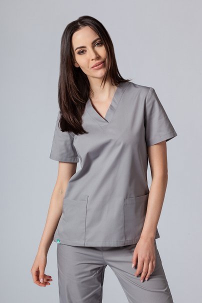 Komplet medyczny damski Sunrise Uniforms Basic Classic (bluza Light, spodnie Regular) szary-2