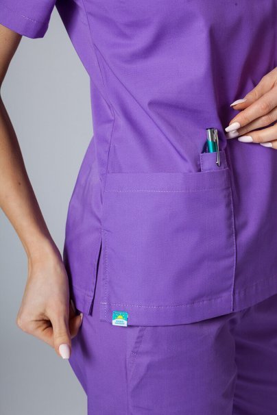 Komplet medyczny damski Sunrise Uniforms Basic Classic (bluza Light, spodnie Regular) fioletowy-4