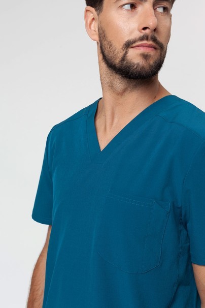 Bluza medyczna męska Adar Modern karaibski błękit-2