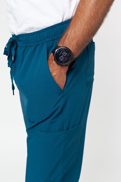 Spodnie medyczne męskie Adar Slim Leg Cargo karaibski błękit-3
