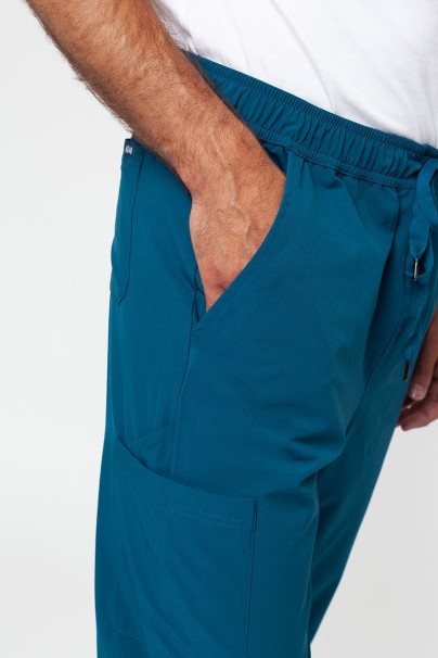 Spodnie medyczne męskie Adar Slim Leg Cargo karaibski błękit-4
