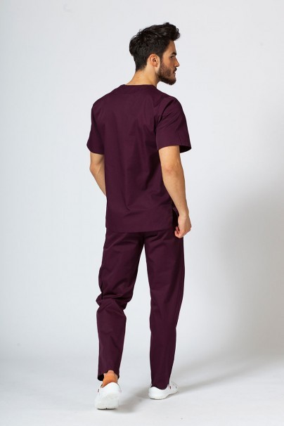 Komplet medyczny męski Sunrise Uniforms Basic Classic (bluza Standard, spodnie Regular) burgundowy-2