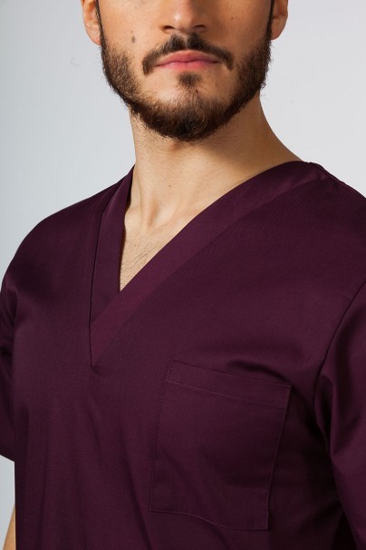 Komplet medyczny męski Sunrise Uniforms burgundowy (z bluzą uniwersalną)-4