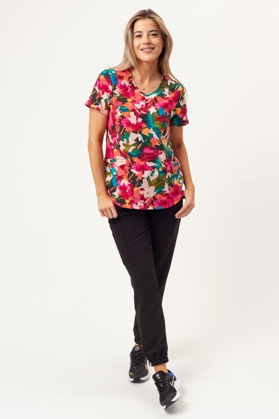Bluza medyczna damska Cherokee Prints V-neck Abstract Petals-8
