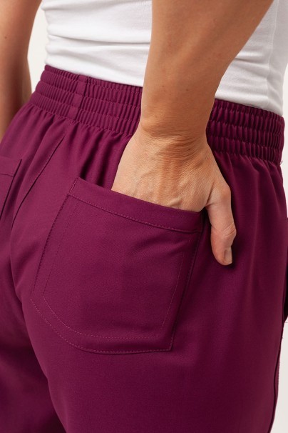 Spodnie medyczne damskie Cherokee Ultra jogger wiśniowe-4