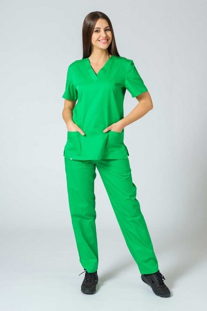Bluza medyczna damska Sunrise Uniforms jabłkowa zieleń taliowana-4