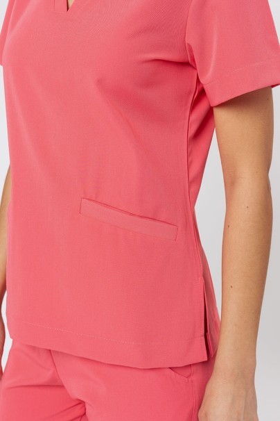 Bluza medyczna damska Sunrise Uniforms Premium Joy koralowa-3