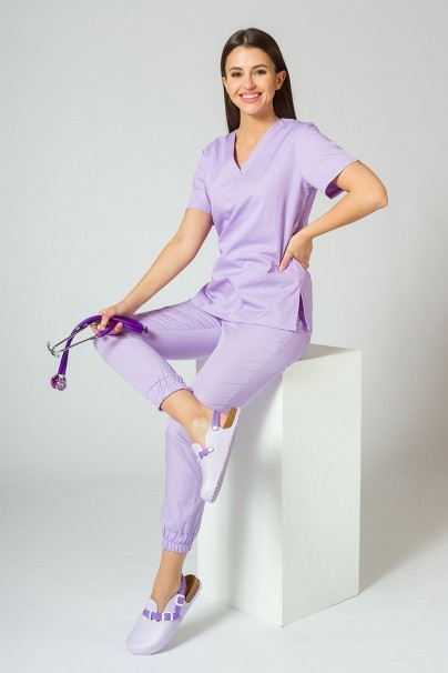 Komplet medyczny damski Sunrise Uniforms Basic Jogger (bluza Light, spodnie Easy) lawendowy-1