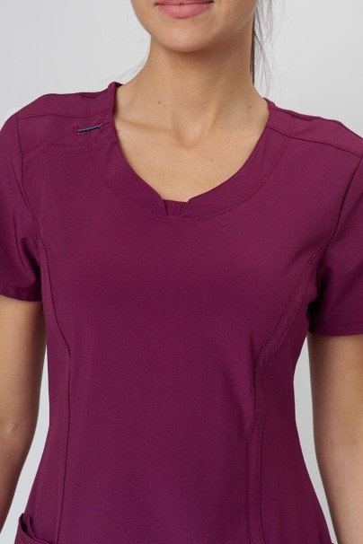 Bluza medyczna damska Cherokee Infinity Round Neck wiśniowa-2