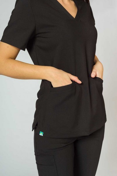 Bluza medyczna damska Sunrise Uniforms Premium Joy czarna-5