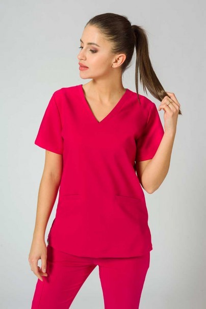 Bluza medyczna Sunrise Uniforms Premium Joy malinowa-4
