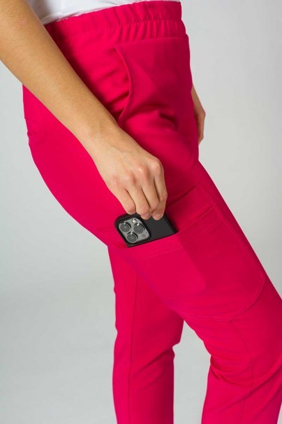 Spodnie medyczne damskie Sunrise Uniforms Premium Chill jogger malinowe-6