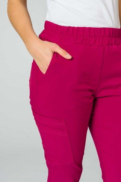 Spodnie medyczne damskie Sunrise Uniforms Premium Chill jogger śliwkowe-7